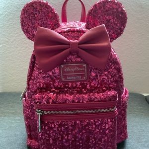 Disney Loungefly Mini Backpack Aurora Hot Pink! Sleeping Beauty New!